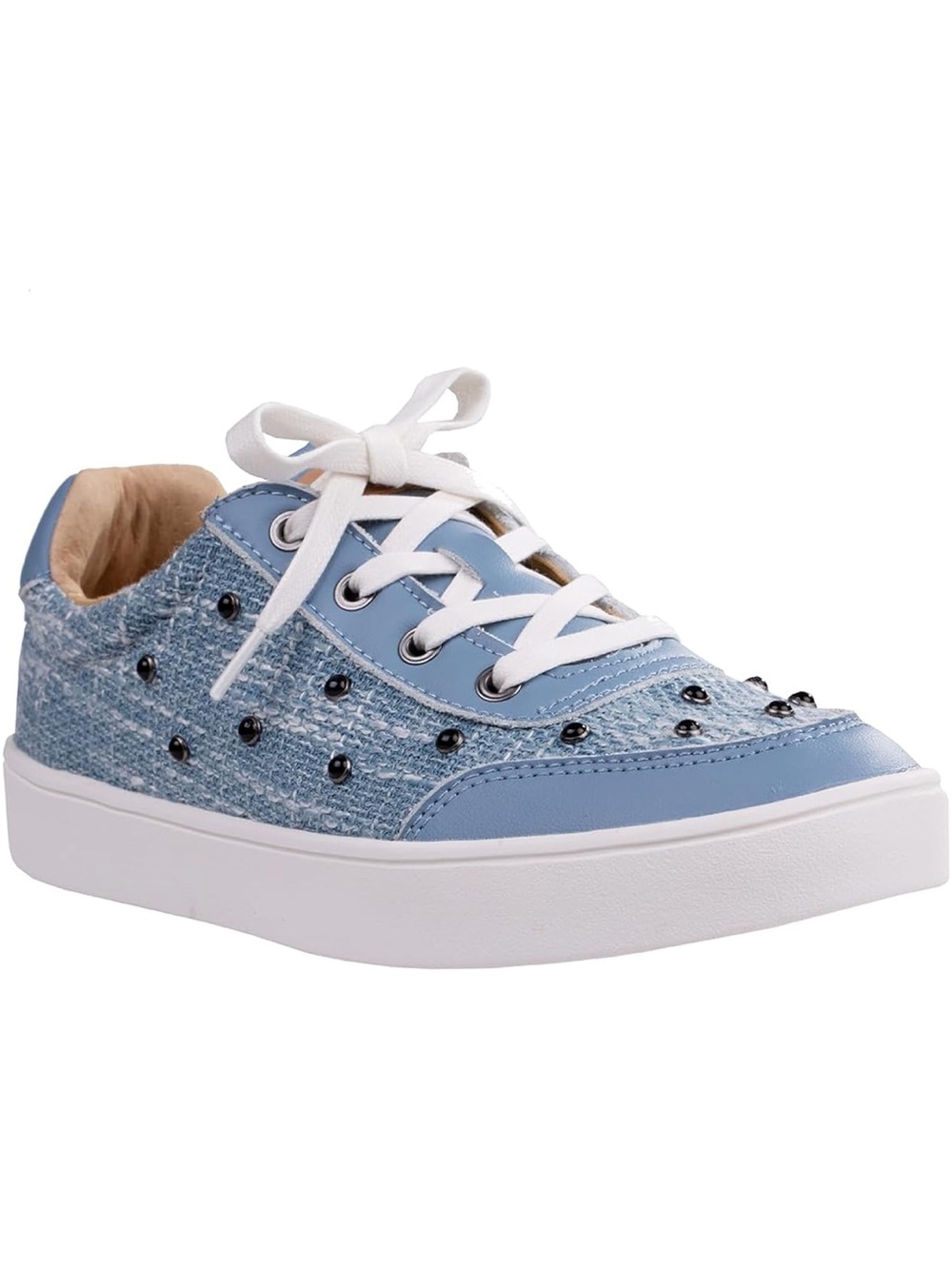 Revitalign Light Blue Studded Lace-Up Sneakers